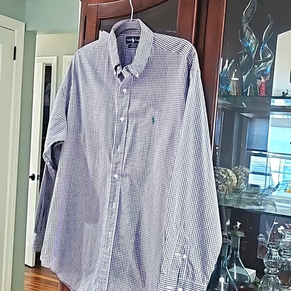 Polo Ralph Lauren Blake Shirt Purple checkered Size xl